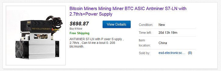 ebay bitcoin miner